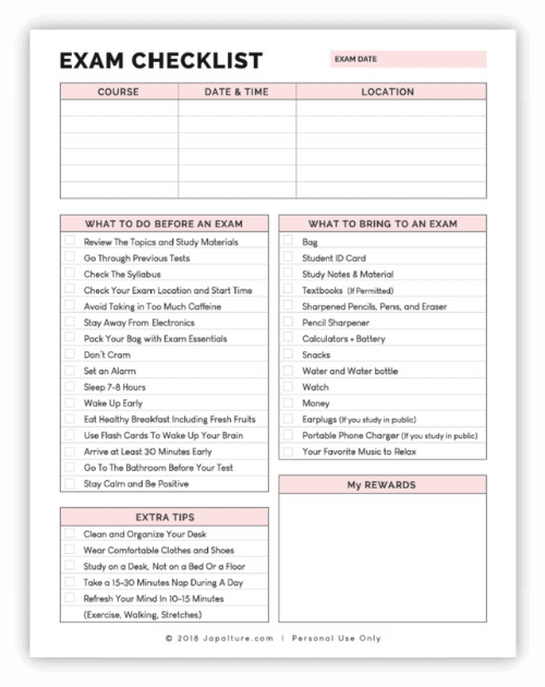 17 FREE College Printables Organized Students Swear By